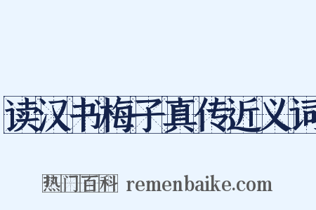 读汉书梅子真传近义词是什么意思的图片